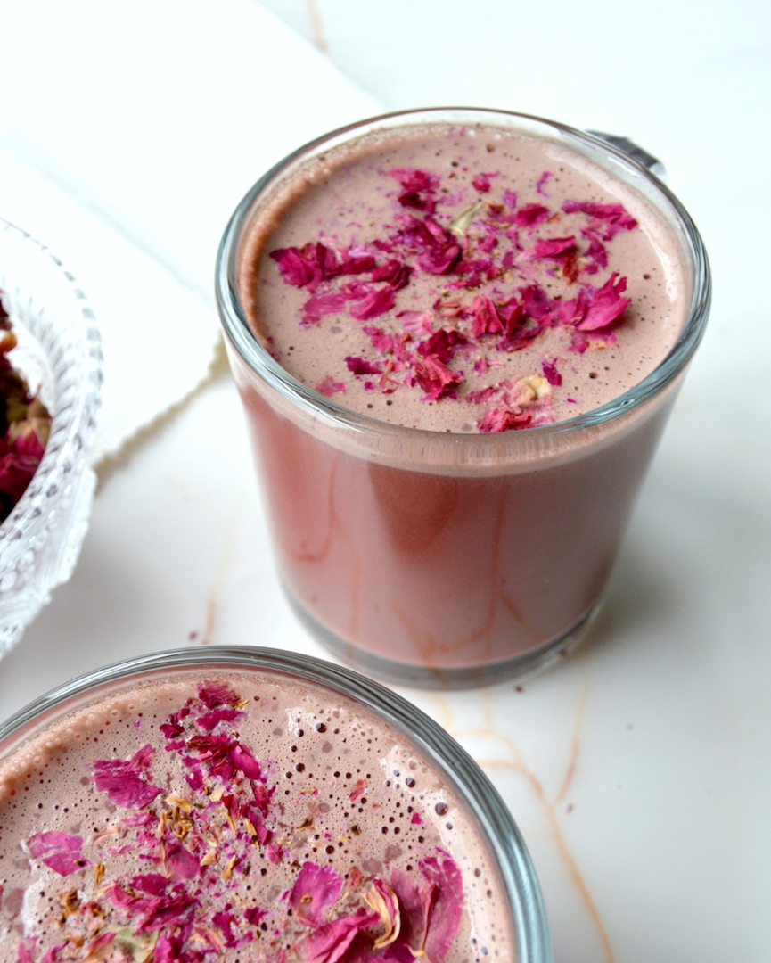 Beetroot Rose Latte by Plantbased Baker