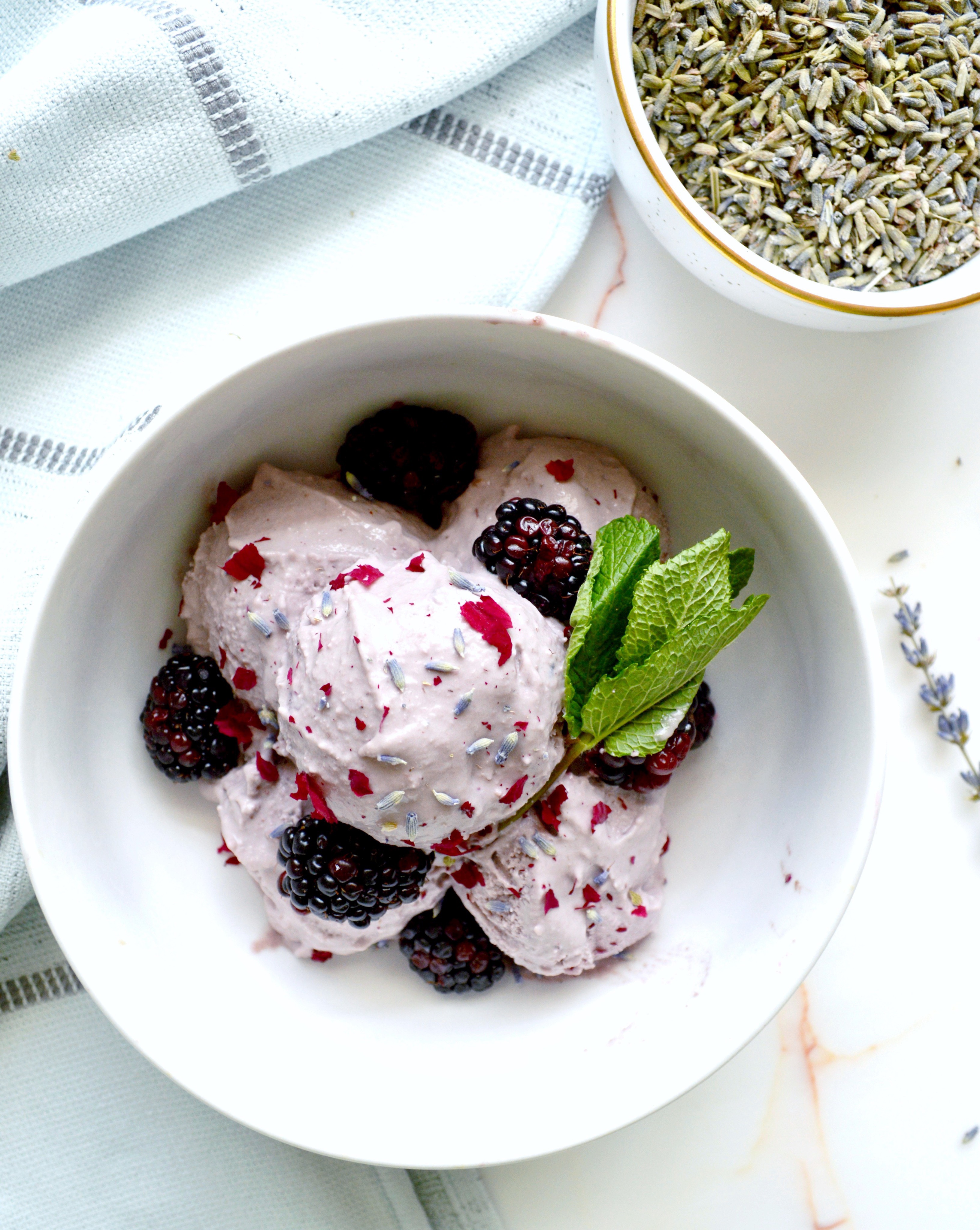 No-Churn
Blackberry
Lavender Ice Cream
(Raw, Vegan) by Plantbased Baker