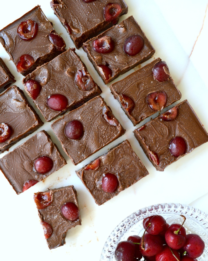 Cherry Chocolate Fudge (Vegan) by Plantbased Baker