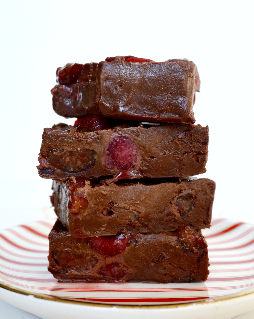 Cherry Chocolate Fudge (Vegan) by Plantbased Baker