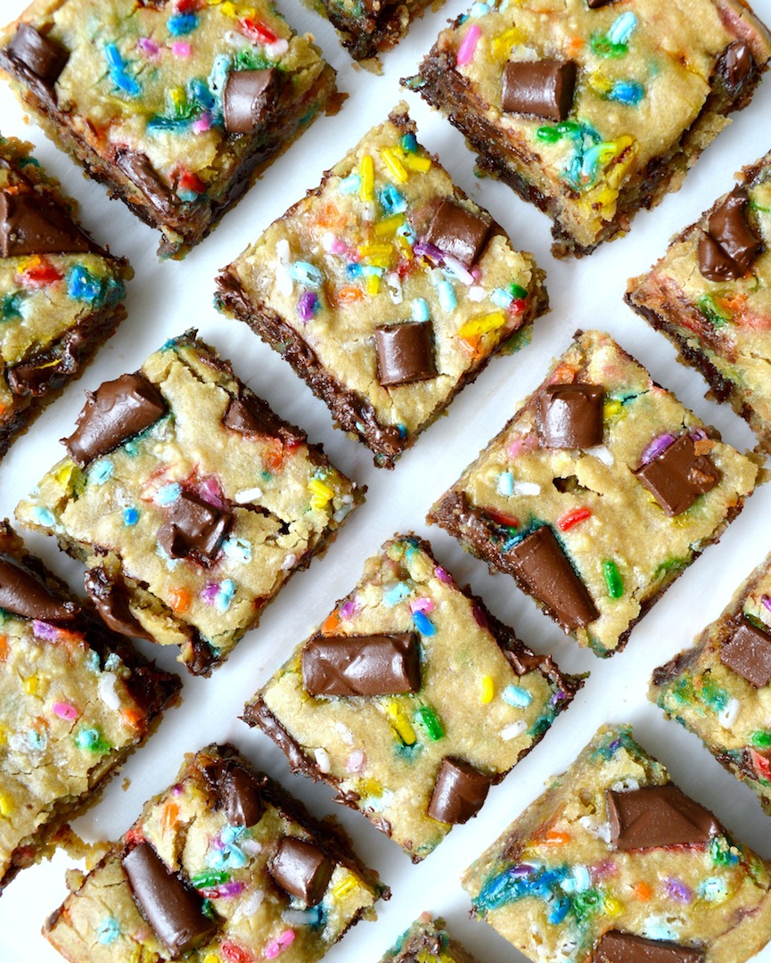 Funfetti  Chocolate  Chunk  Chickpea  Blondies  (Vegan,  Gluten-Free) by Plantbased Baker