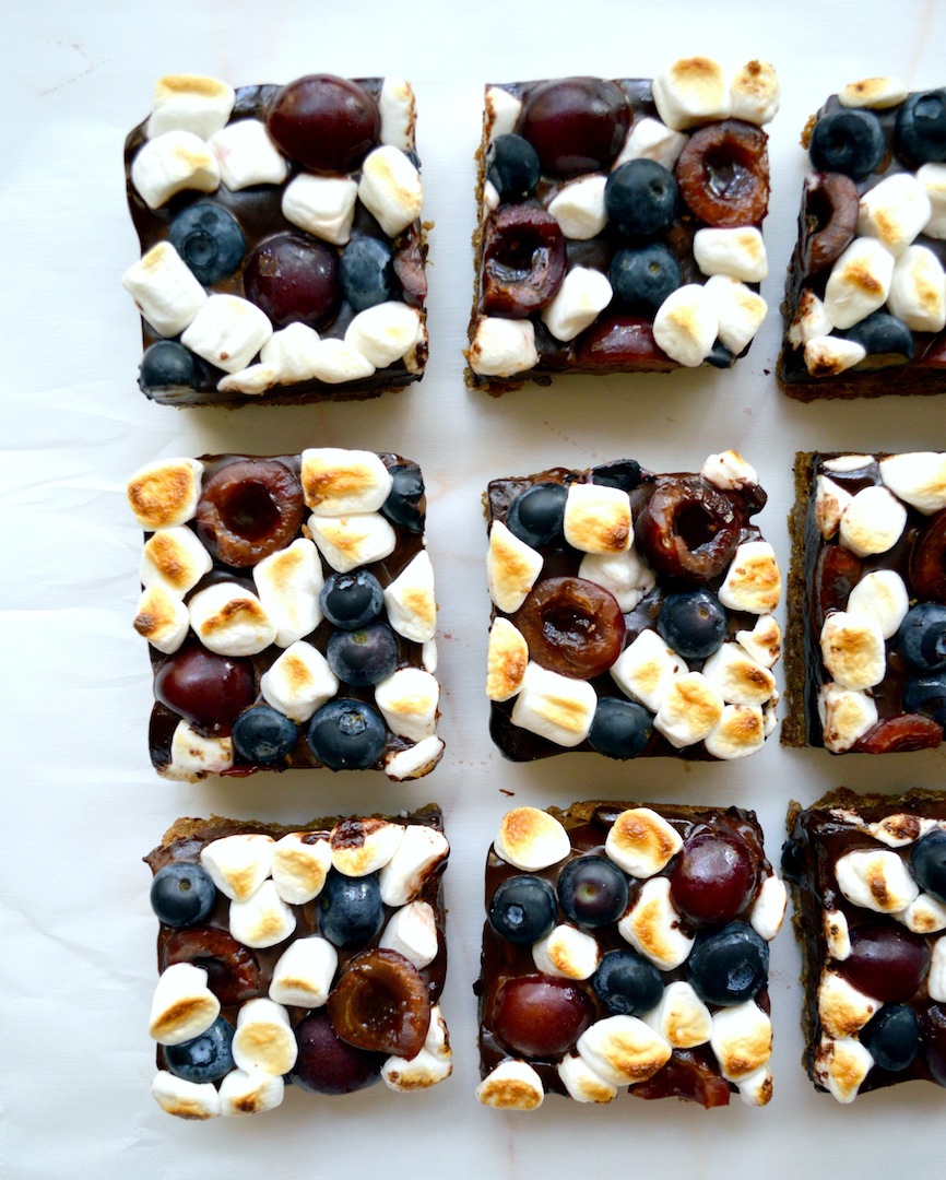 Berry Cherry S'mores Bars 