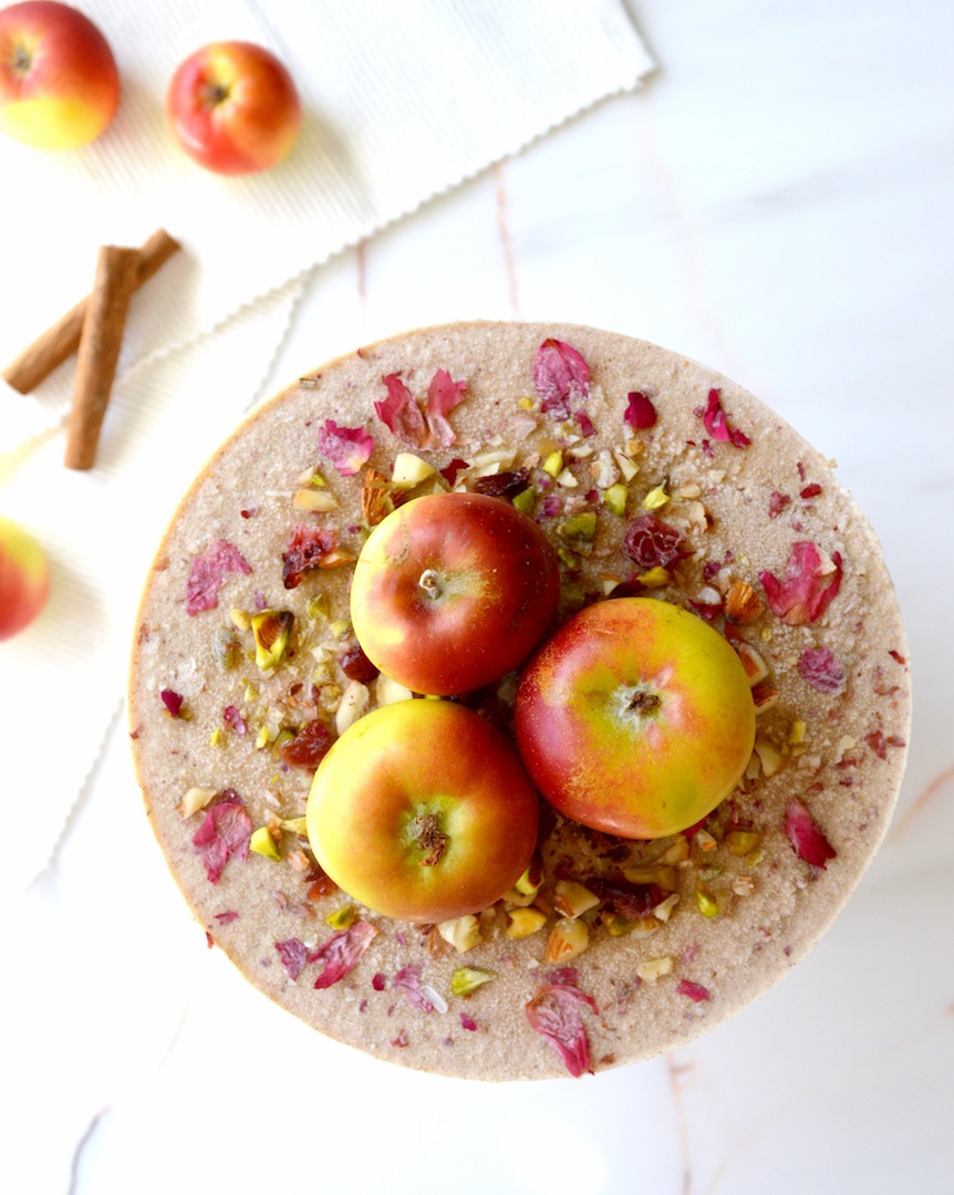 Cinnamon Apple Cheesecake (Raw, Vegan)  by Plantbased Baker