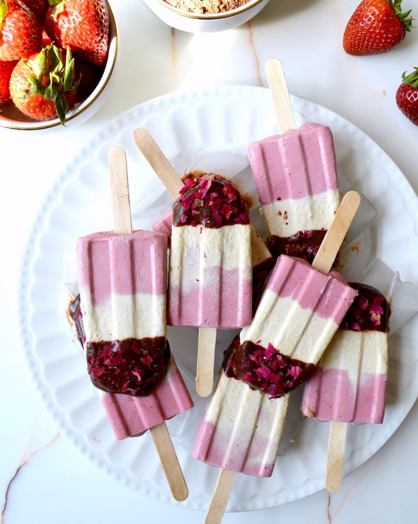 Neapolitan  Ice  Cream  Pops  