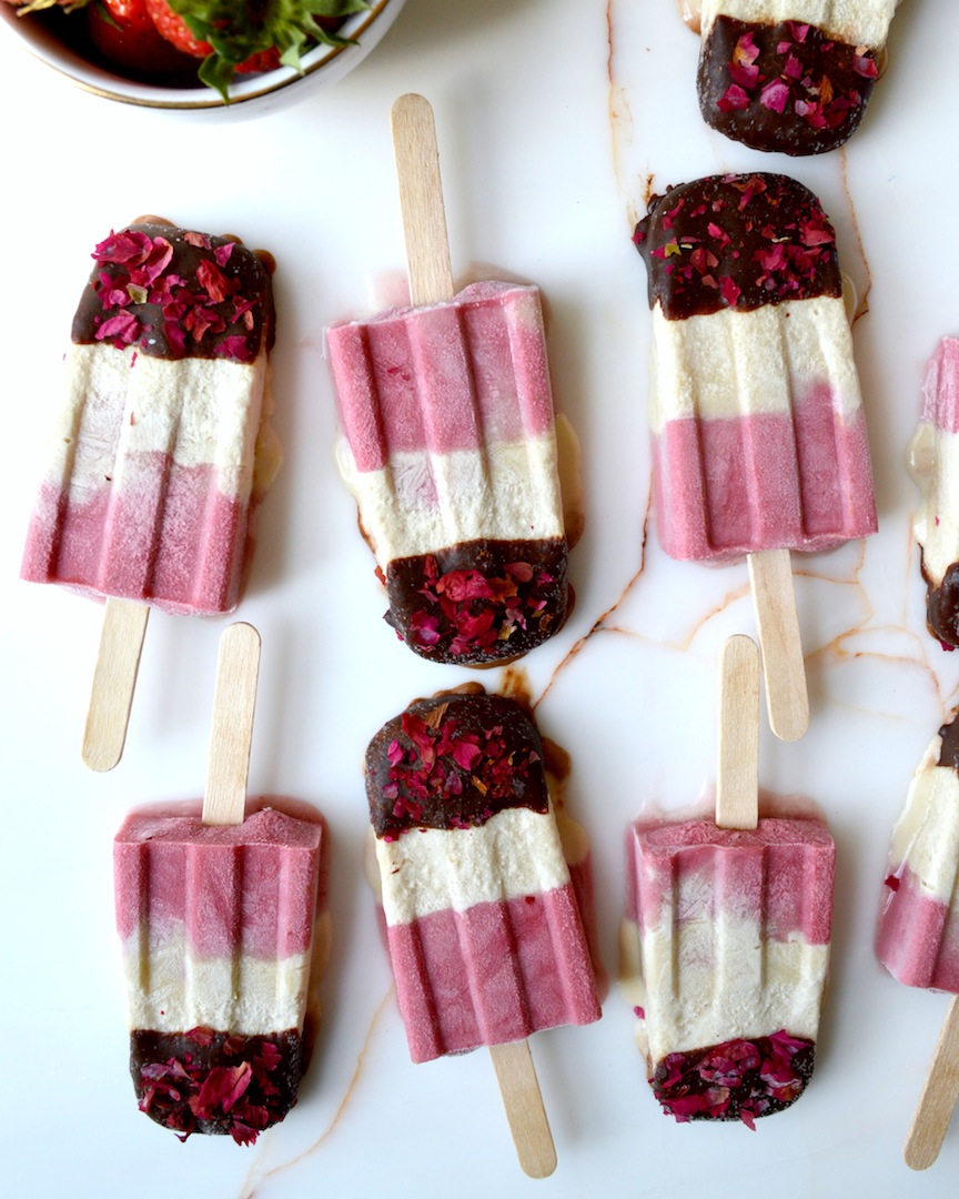 Neapolitan  Ice  Cream  Pops  (Vegan) by Plantbased Baker