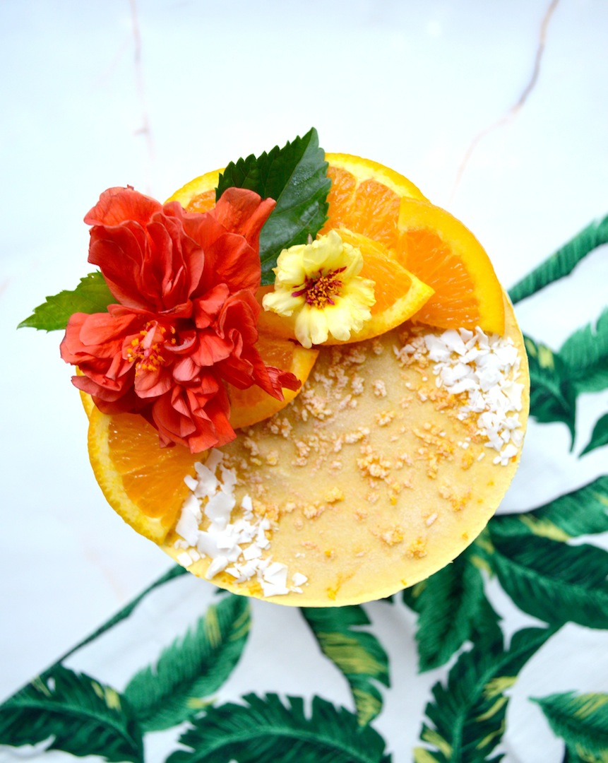 Orange Creamsicle Cake (Raw, Vegan) by Plantbased Baker